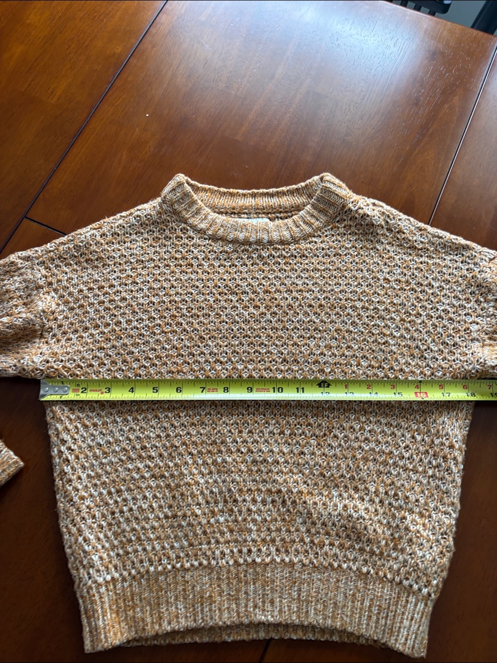 Abercrombie & Fitch Women’s XXS Rust Beige Tweed Knit Crewneck Sweater - Picture 5 of 8